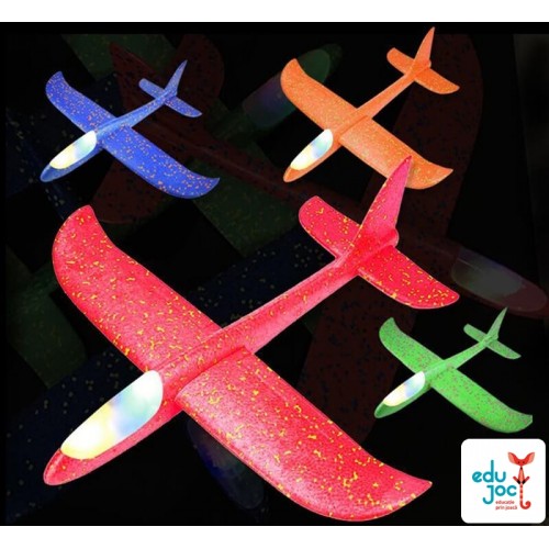 Avion planor din polistiren cu Led, 47 cm