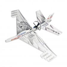 Avion planor cu elice și motor
