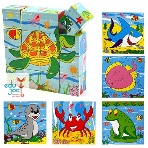 Puzzle cuburi, 16 piese